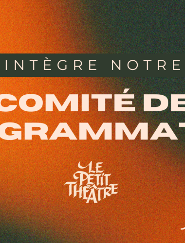 Intègre le comité de programmation du Petit Théâtre !